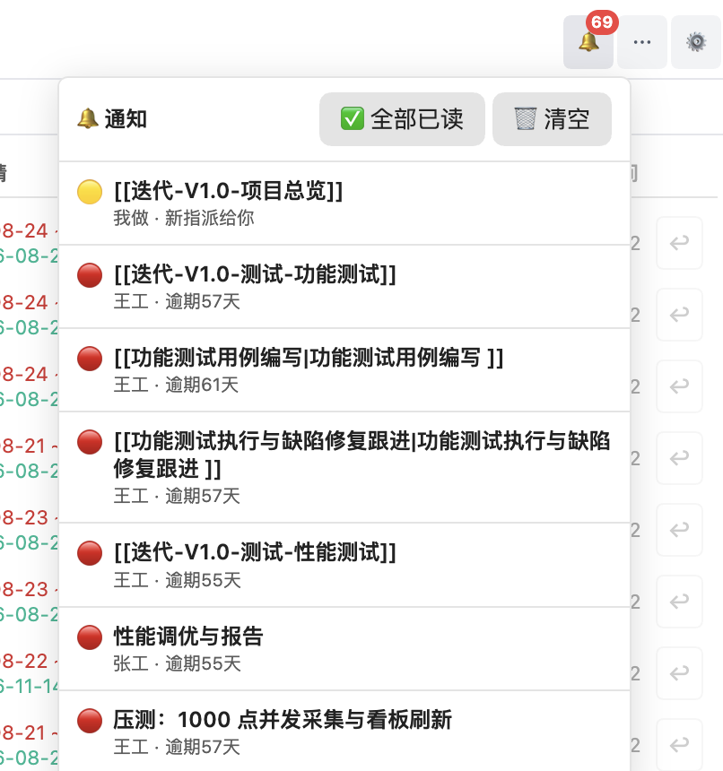 通知提醒